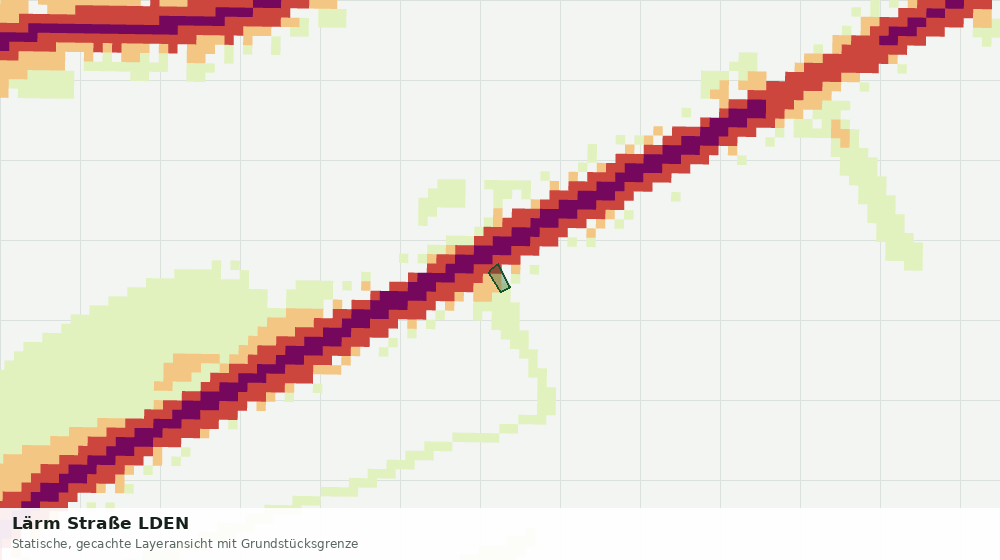 Statische Kartenansicht: Lärm Straße LDEN