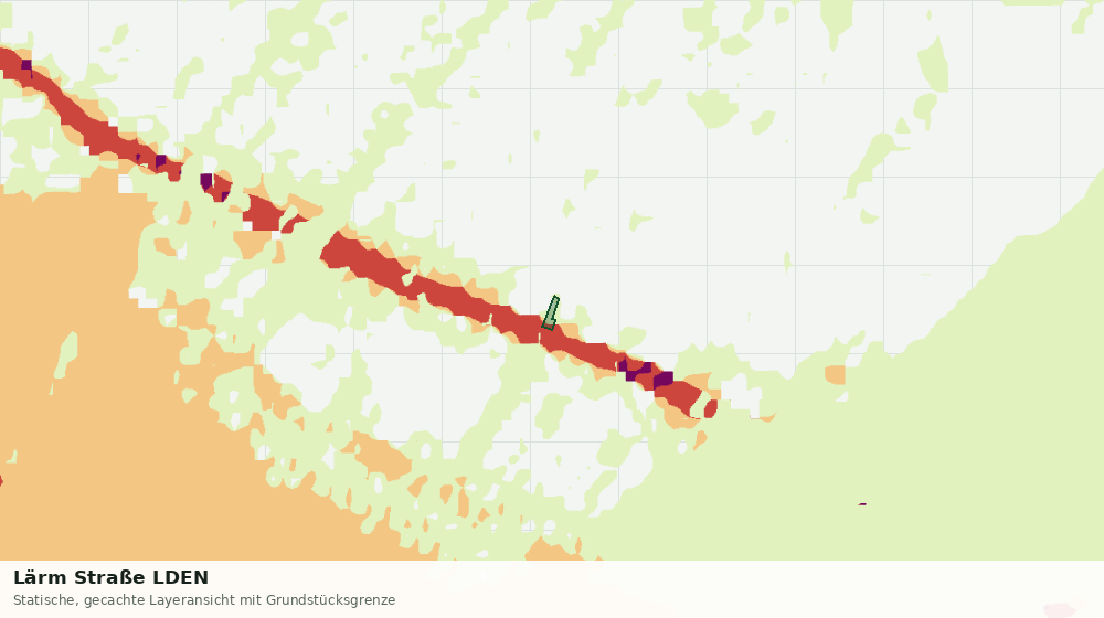Statische Kartenansicht: Lärm Straße LDEN