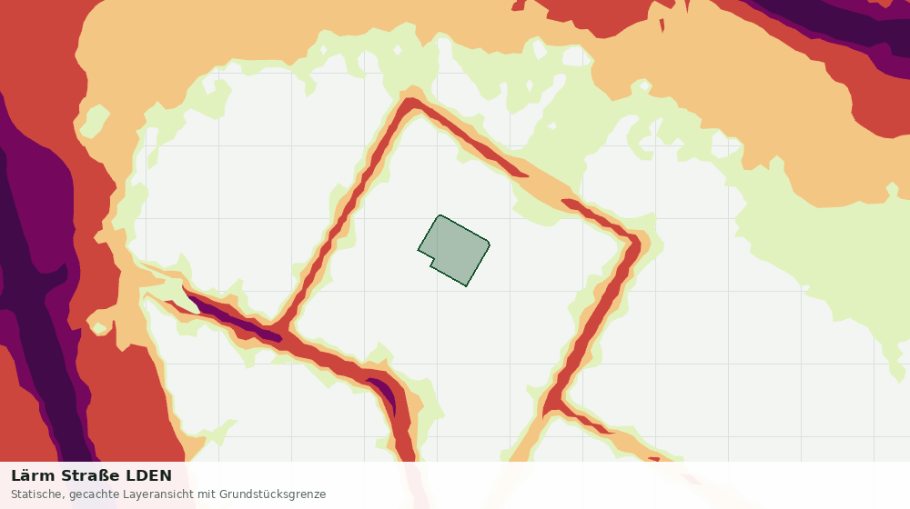 Statische Kartenansicht: Lärm Straße LDEN