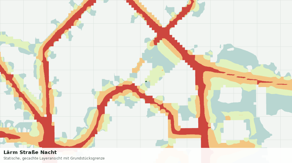 Statische Kartenansicht: Lärm Straße Nacht