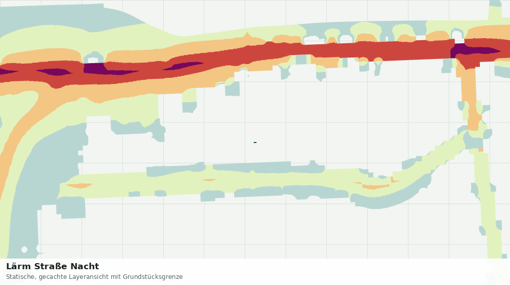 Statische Kartenansicht: Lärm Straße Nacht