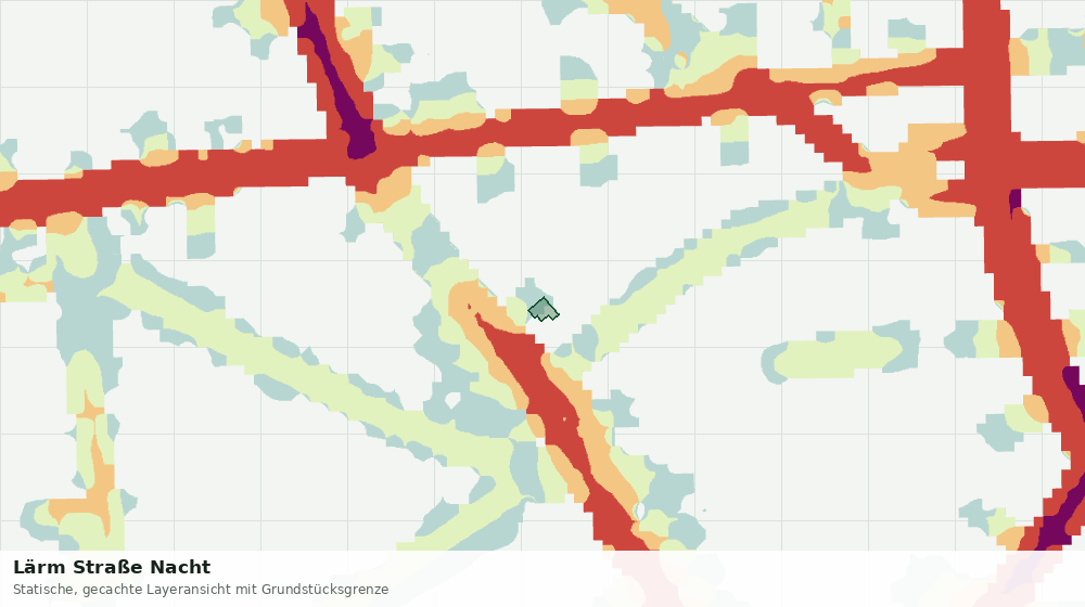 Statische Kartenansicht: Lärm Straße Nacht