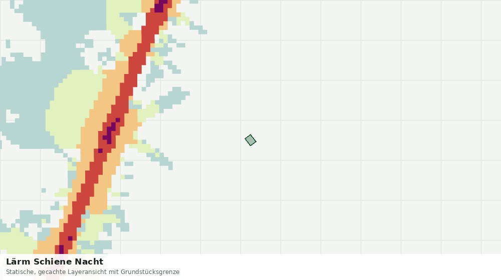 Statische Kartenansicht: Lärm Schiene Nacht