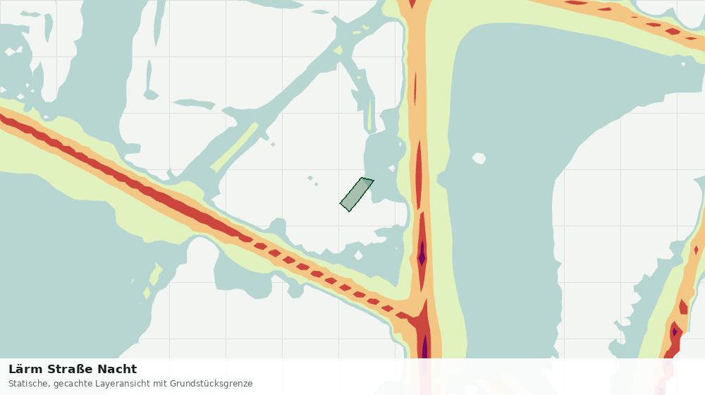 Statische Kartenansicht: Lärm Straße Nacht