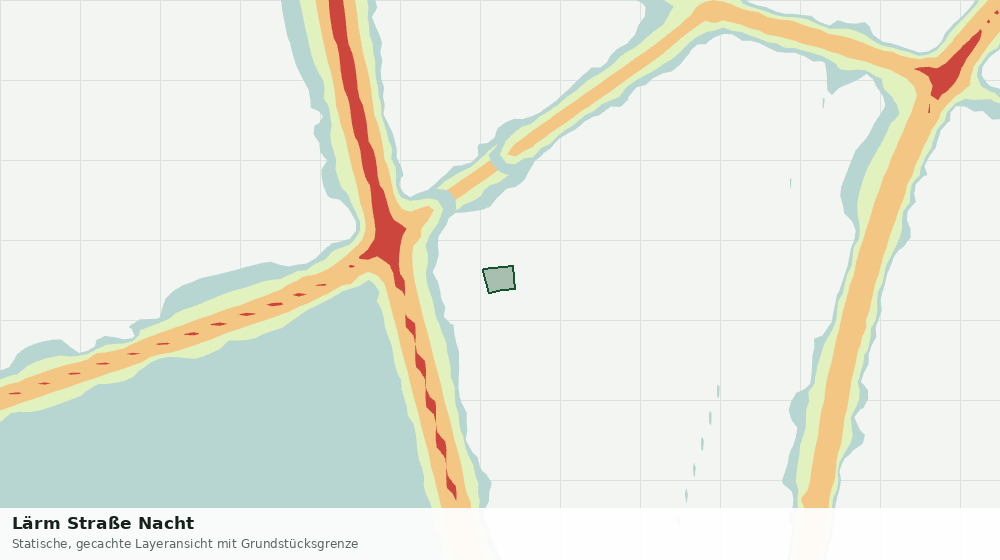 Statische Kartenansicht: Lärm Straße Nacht