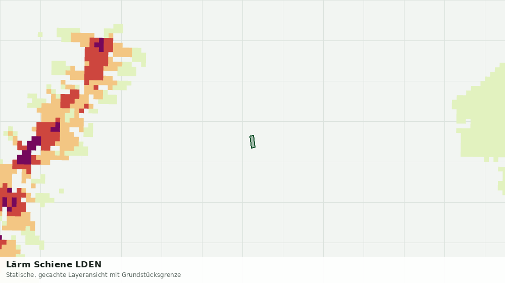 Statische Kartenansicht: Lärm Schiene LDEN