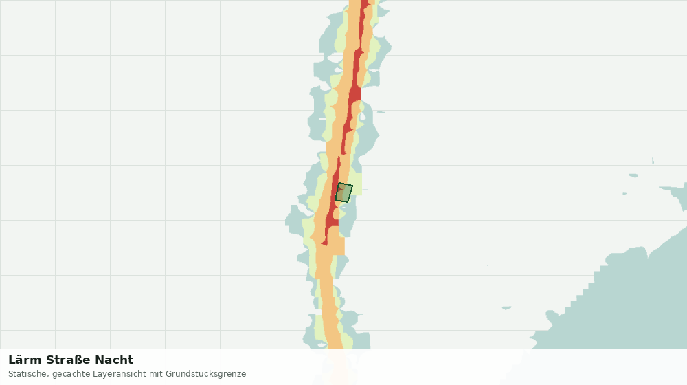 Statische Kartenansicht: Lärm Straße Nacht