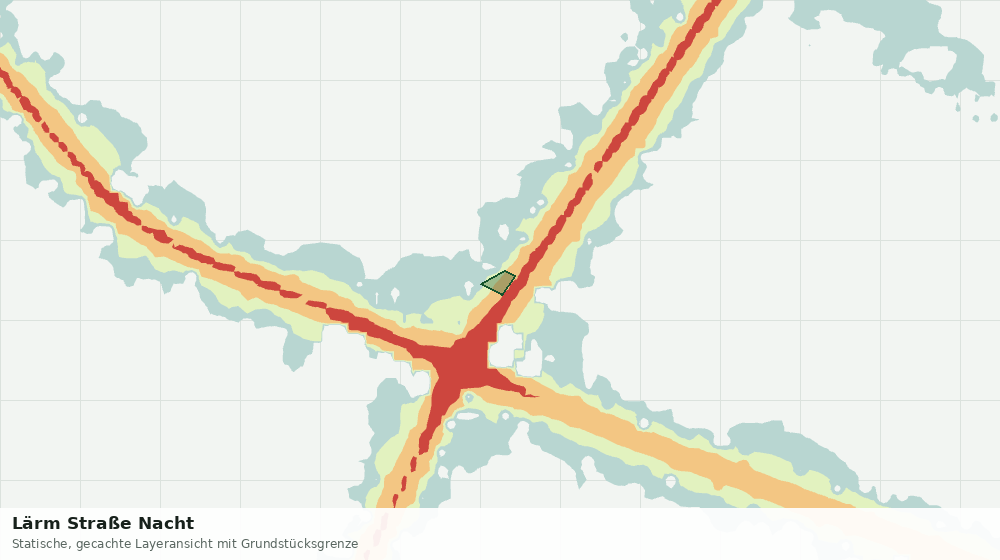 Statische Kartenansicht: Lärm Straße Nacht