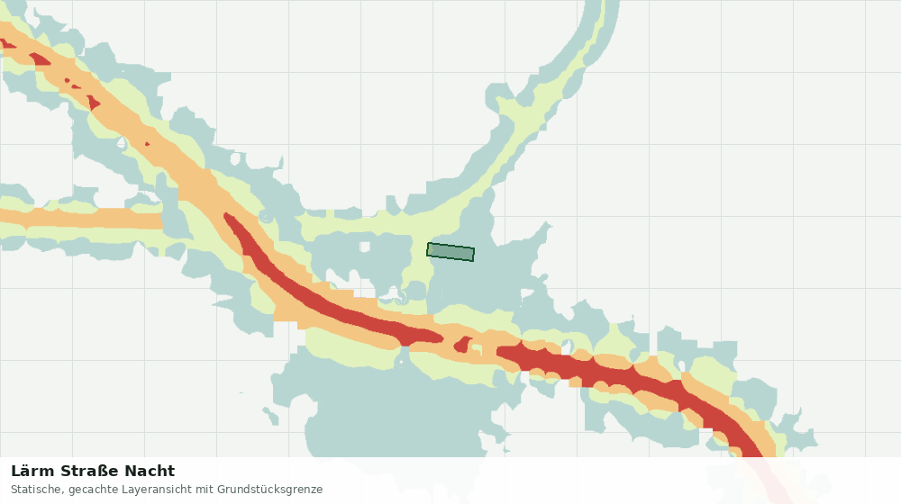 Statische Kartenansicht: Lärm Straße Nacht