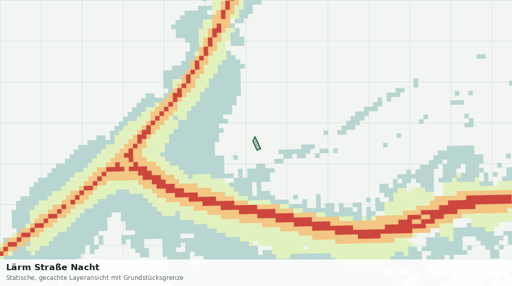 Statische Kartenansicht: Lärm Straße Nacht