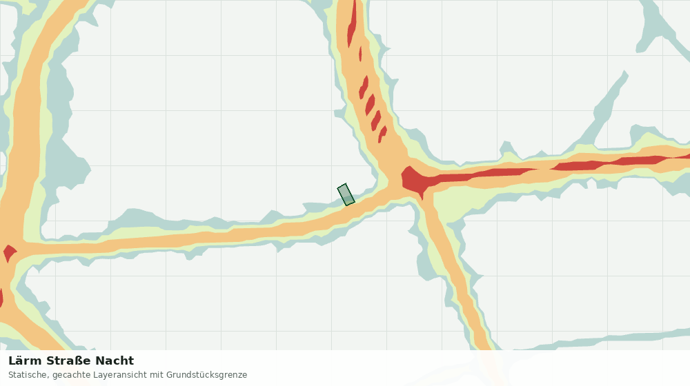 Statische Kartenansicht: Lärm Straße Nacht