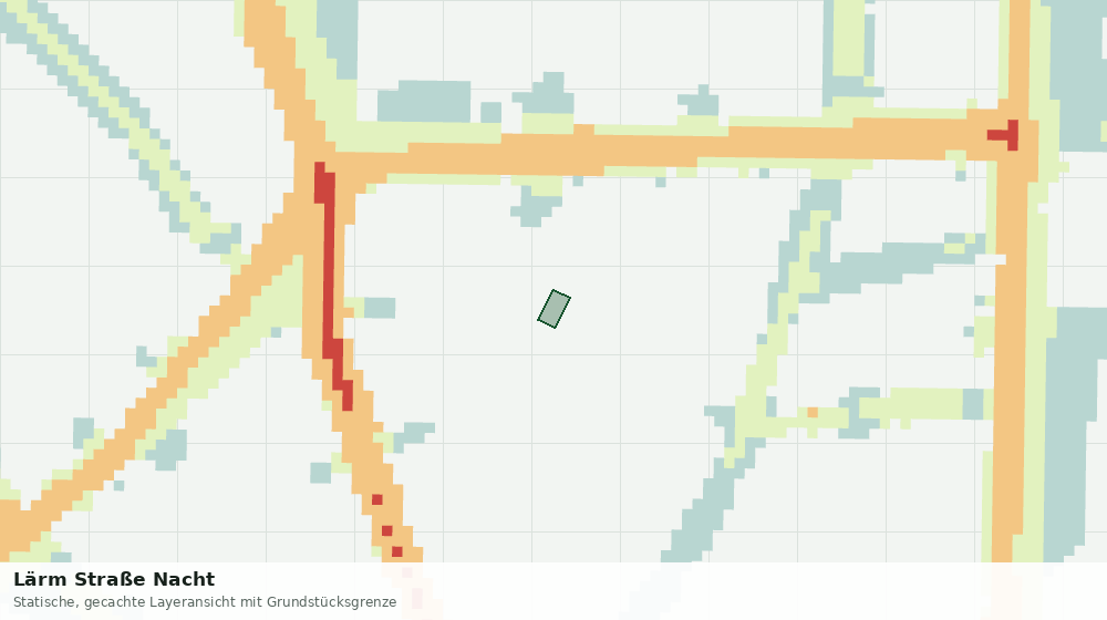 Statische Kartenansicht: Lärm Straße Nacht