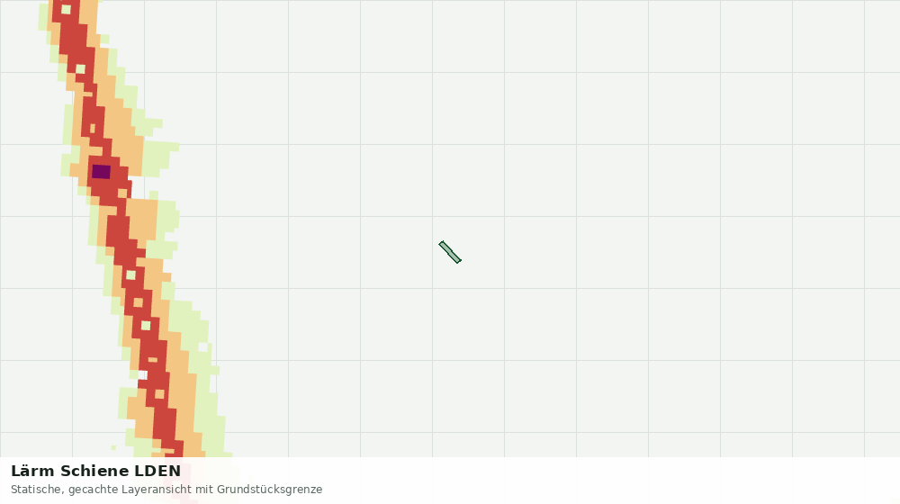 Statische Kartenansicht: Lärm Schiene LDEN