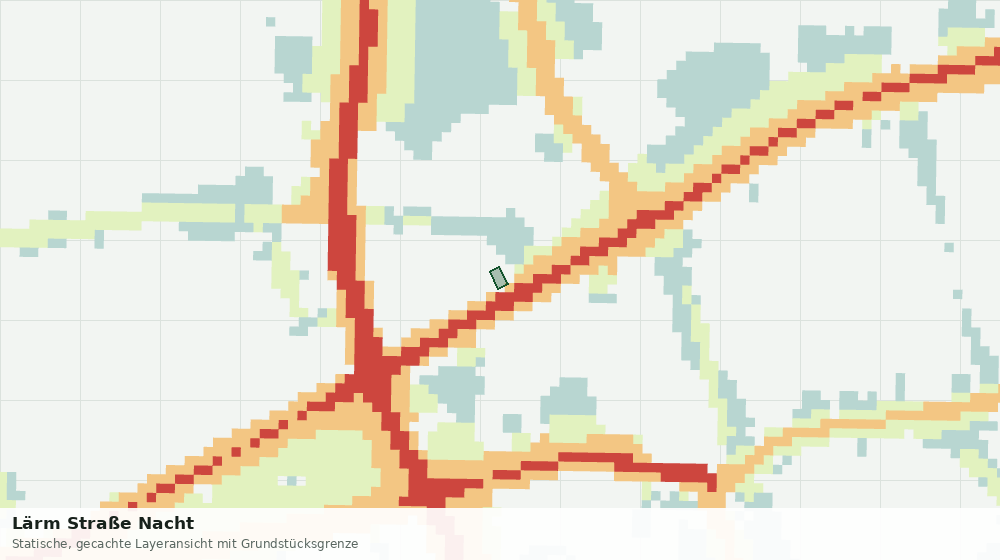 Statische Kartenansicht: Lärm Straße Nacht