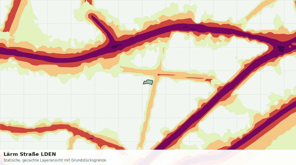 Statische Kartenansicht: Lärm Straße LDEN