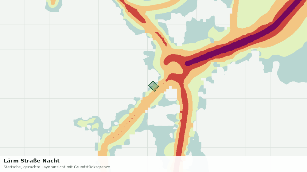 Statische Kartenansicht: Lärm Straße Nacht