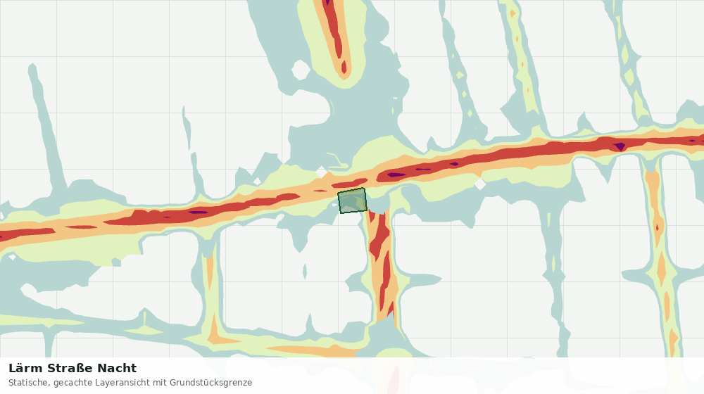 Statische Kartenansicht: Lärm Straße Nacht