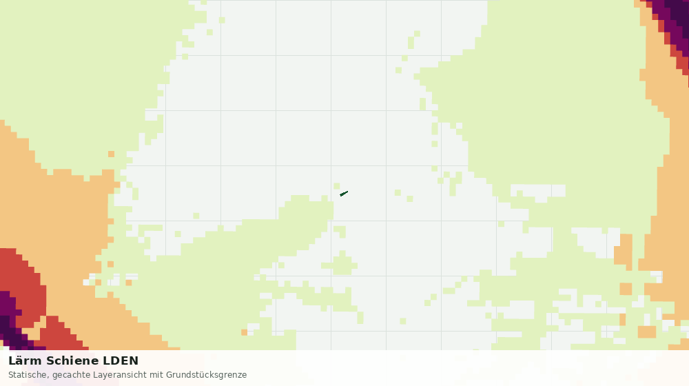 Statische Kartenansicht: Lärm Schiene LDEN