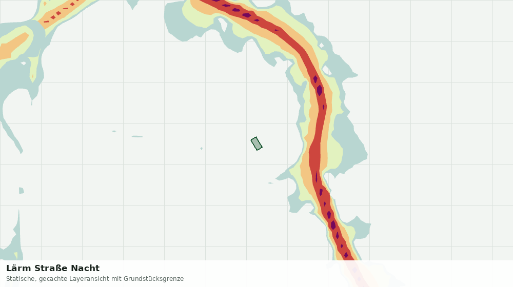 Statische Kartenansicht: Lärm Straße Nacht