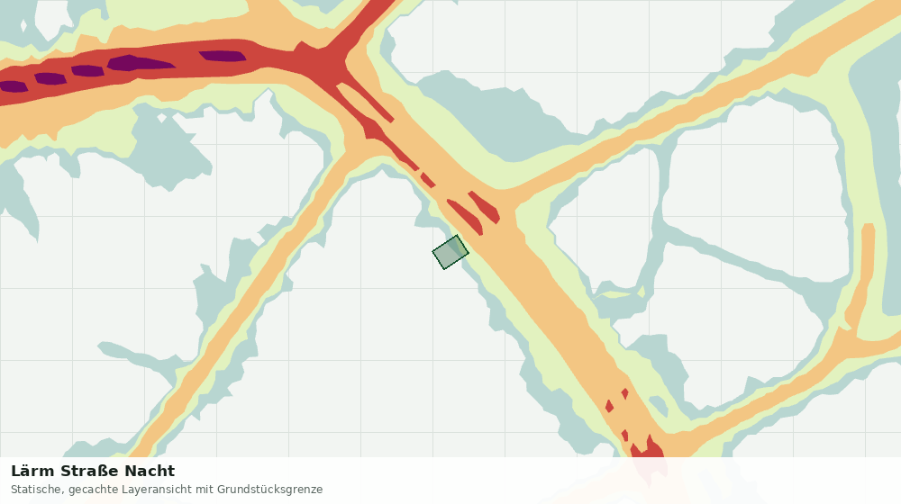 Statische Kartenansicht: Lärm Straße Nacht