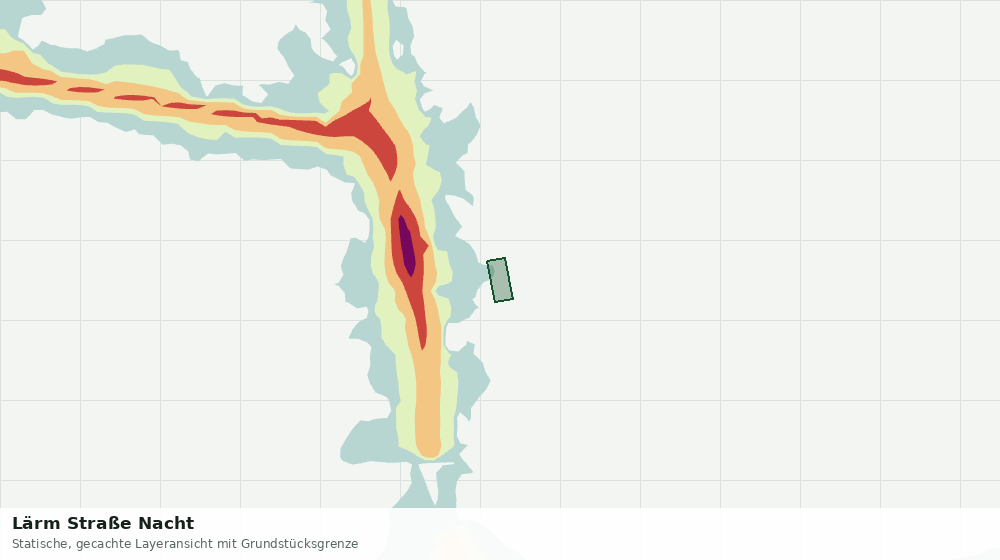 Statische Kartenansicht: Lärm Straße Nacht