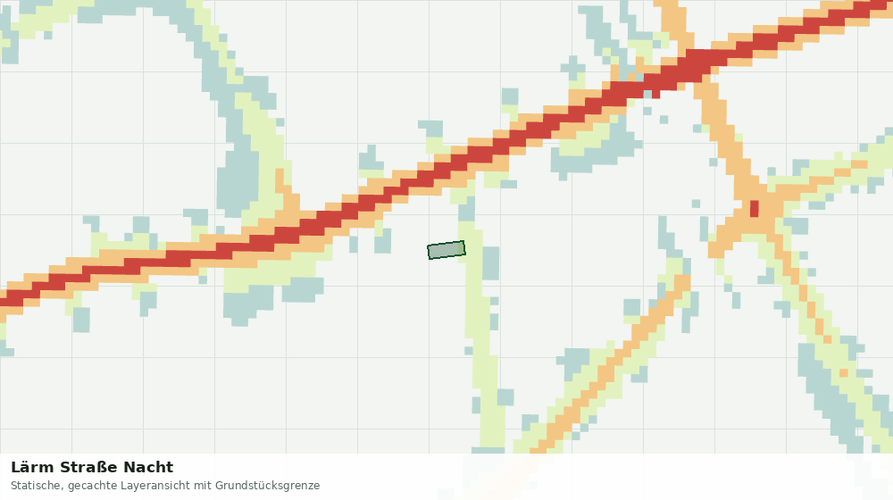 Statische Kartenansicht: Lärm Straße Nacht