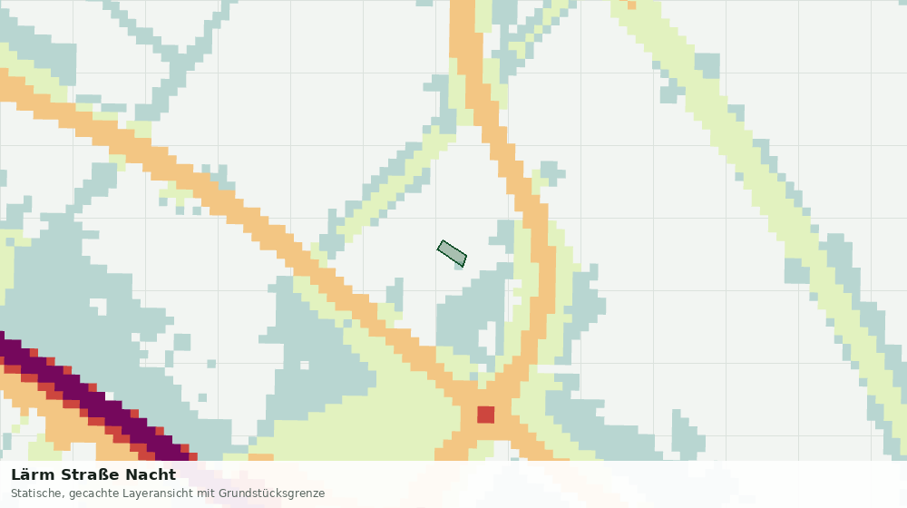 Statische Kartenansicht: Lärm Straße Nacht
