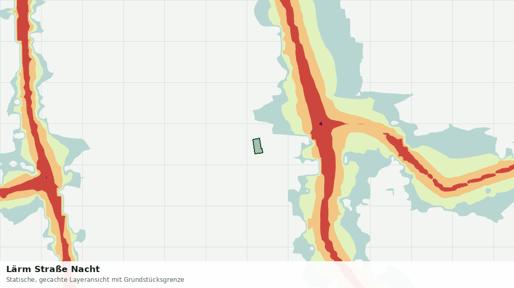 Statische Kartenansicht: Lärm Straße Nacht