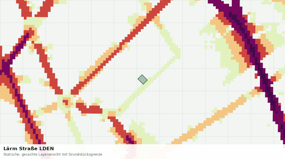 Statische Kartenansicht: Lärm Straße LDEN