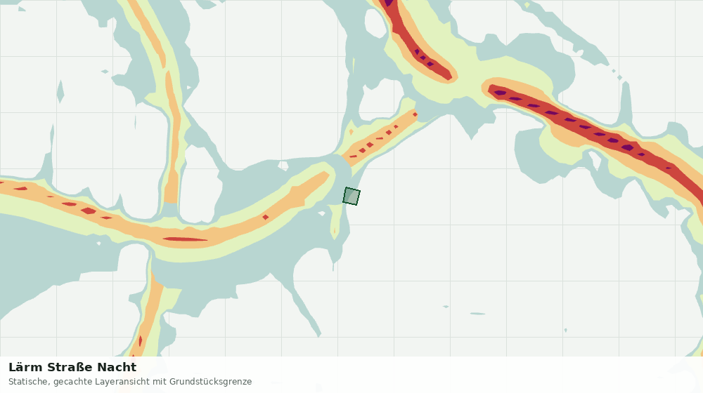 Statische Kartenansicht: Lärm Straße Nacht
