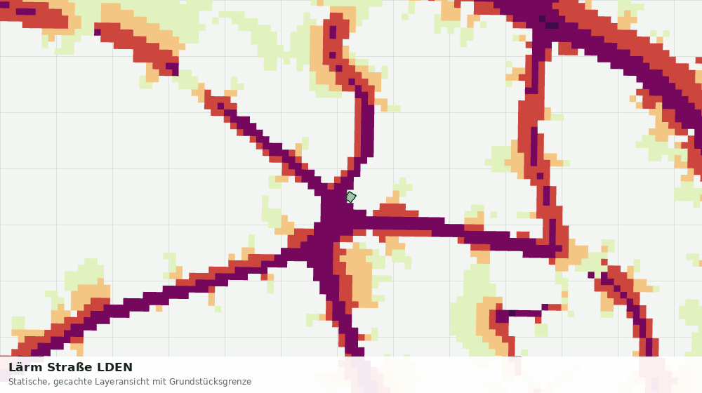 Statische Kartenansicht: Lärm Straße LDEN