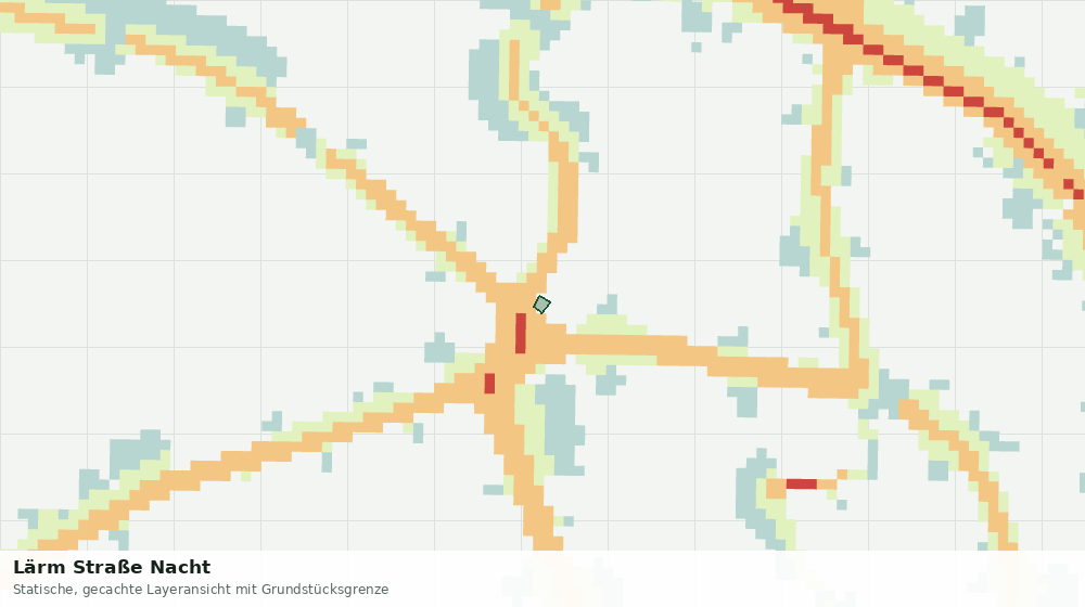 Statische Kartenansicht: Lärm Straße Nacht
