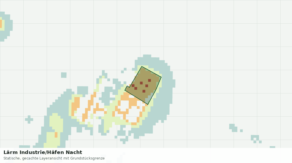 Statische Kartenansicht: Lärm Industrie/Häfen Nacht