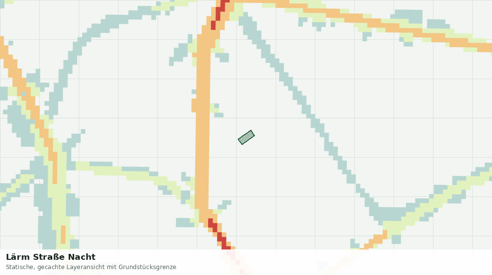 Statische Kartenansicht: Lärm Straße Nacht