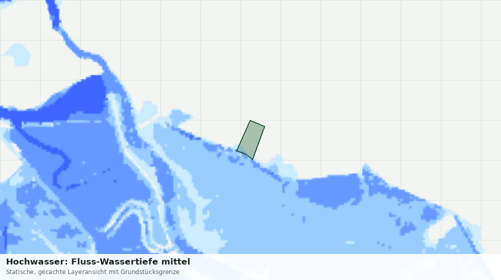 Statische Kartenansicht: Hochwasser: Fluss-Wassertiefe mittel
