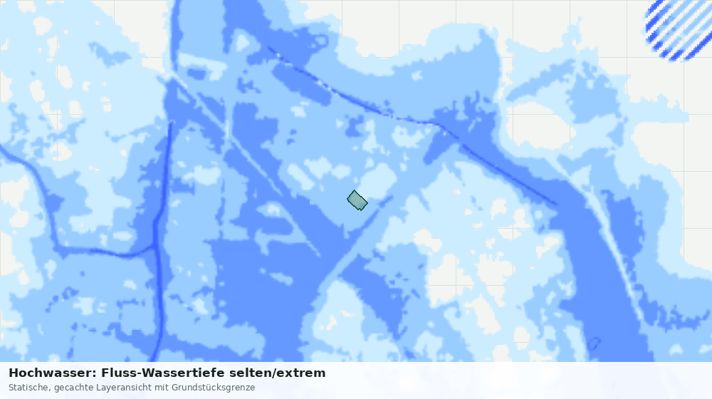 Statische Kartenansicht: Hochwasser: Fluss-Wassertiefe selten/extrem