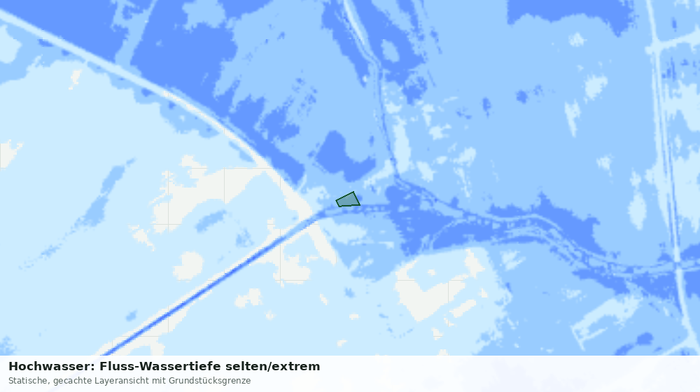 Statische Kartenansicht: Hochwasser: Fluss-Wassertiefe selten/extrem