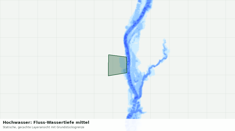 Statische Kartenansicht: Hochwasser: Fluss-Wassertiefe mittel