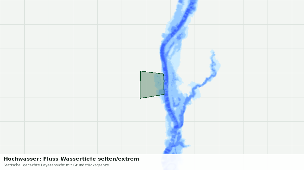 Statische Kartenansicht: Hochwasser: Fluss-Wassertiefe selten/extrem
