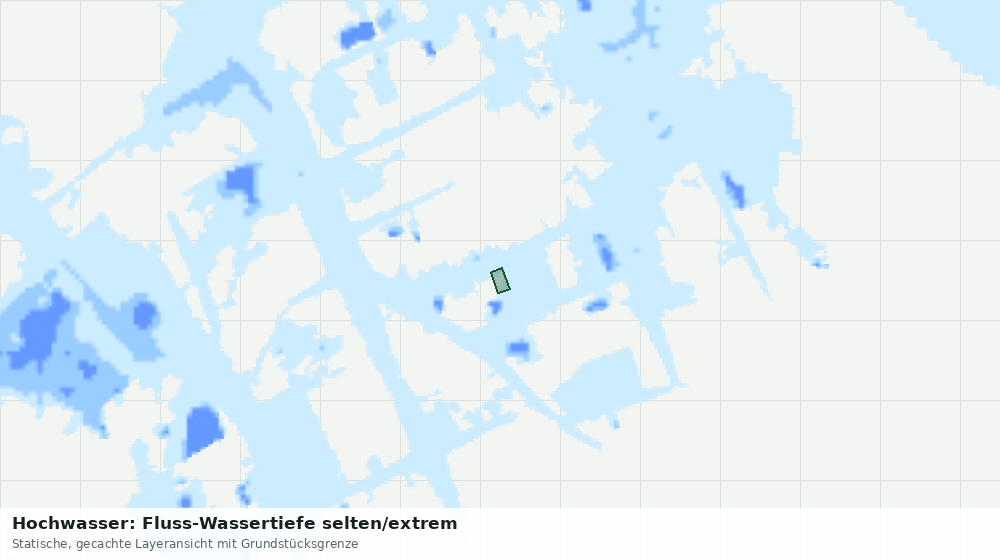 Statische Kartenansicht: Hochwasser: Fluss-Wassertiefe selten/extrem