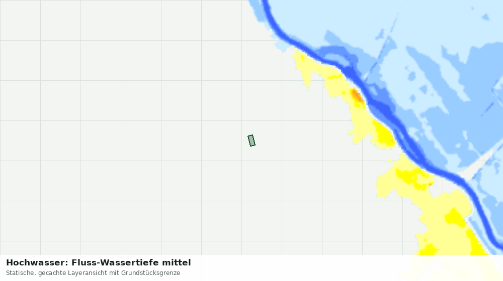 Statische Kartenansicht: Hochwasser: Fluss-Wassertiefe mittel