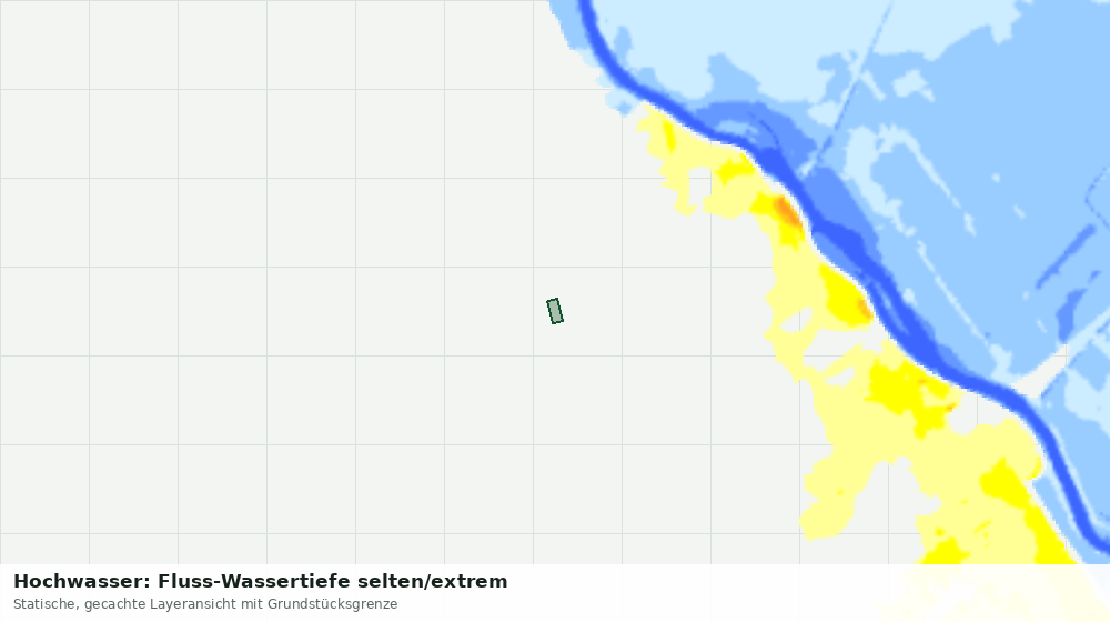 Statische Kartenansicht: Hochwasser: Fluss-Wassertiefe selten/extrem