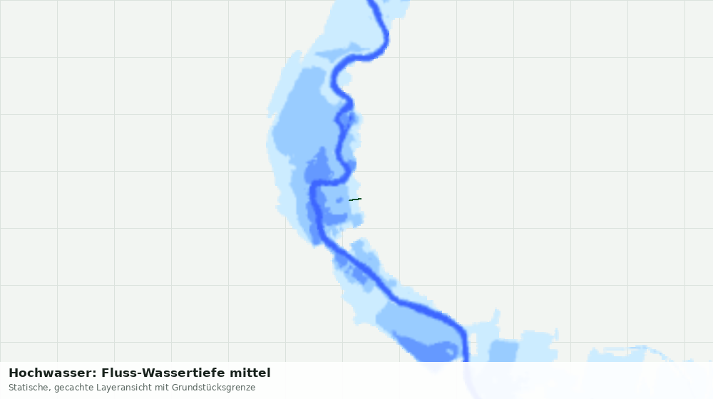 Statische Kartenansicht: Hochwasser: Fluss-Wassertiefe mittel