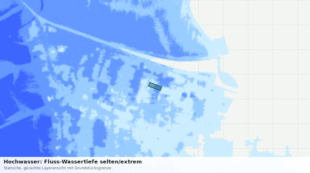 Statische Kartenansicht: Hochwasser: Fluss-Wassertiefe selten/extrem