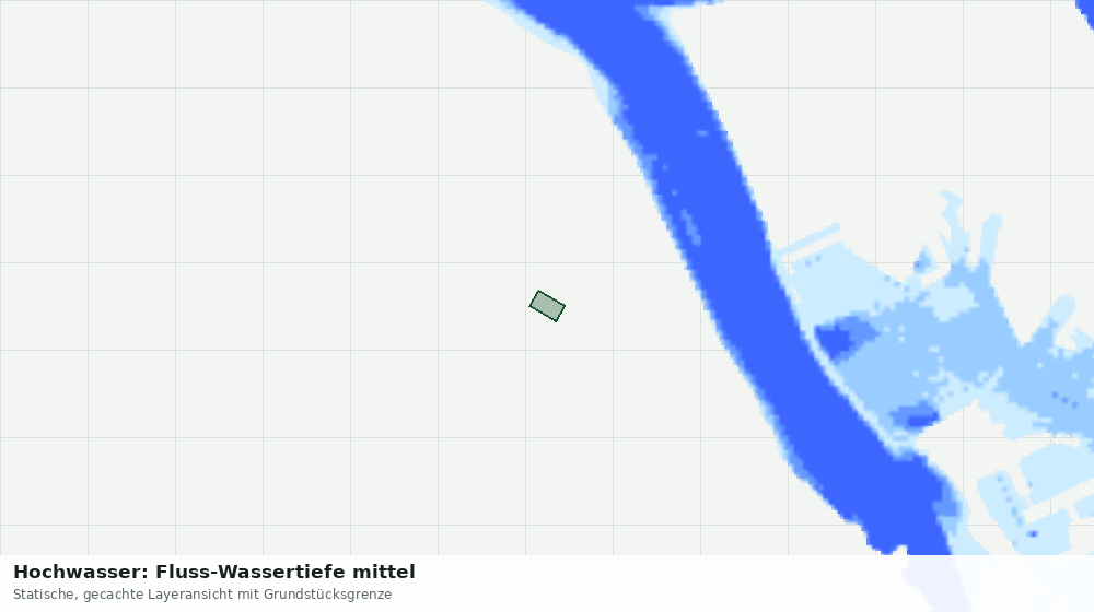 Statische Kartenansicht: Hochwasser: Fluss-Wassertiefe mittel