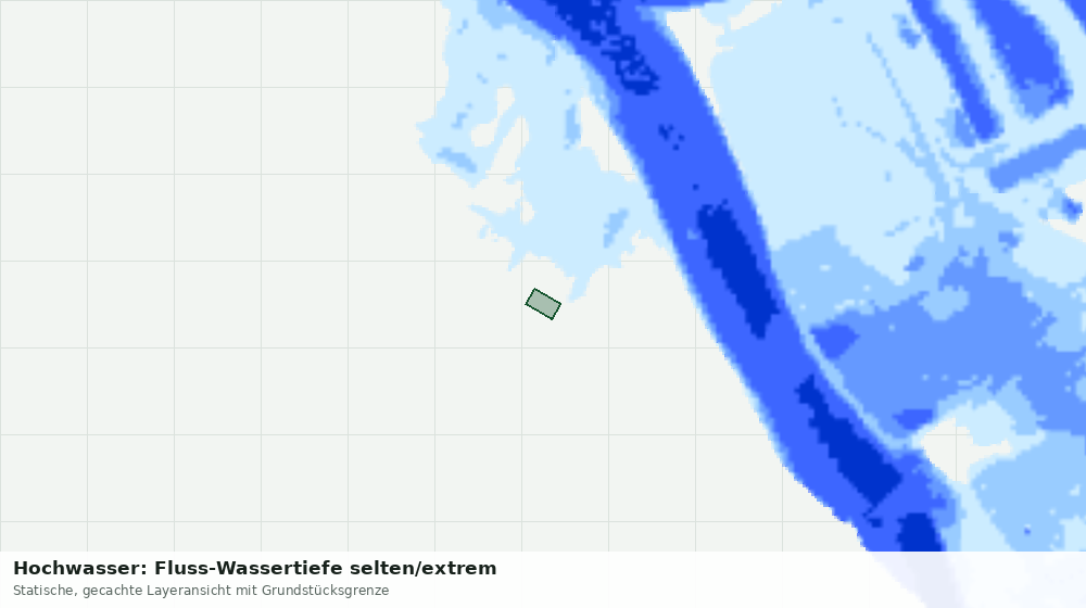 Statische Kartenansicht: Hochwasser: Fluss-Wassertiefe selten/extrem