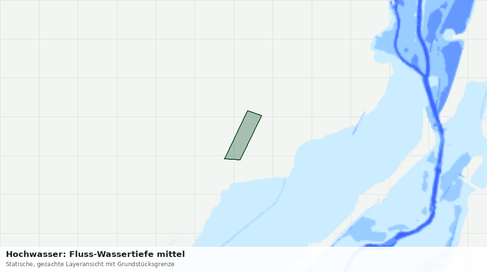 Statische Kartenansicht: Hochwasser: Fluss-Wassertiefe mittel