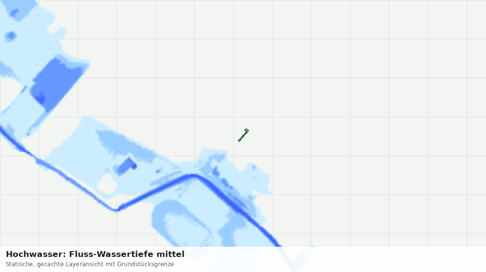 Statische Kartenansicht: Hochwasser: Fluss-Wassertiefe mittel