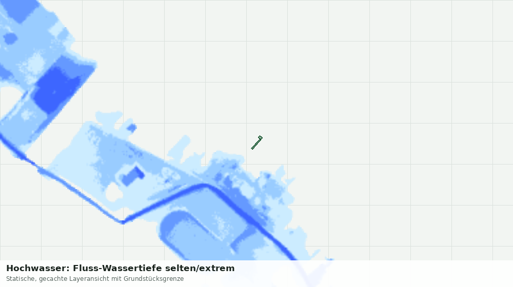Statische Kartenansicht: Hochwasser: Fluss-Wassertiefe selten/extrem