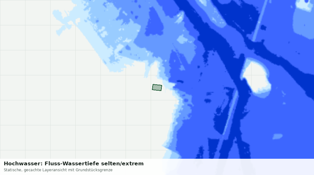 Statische Kartenansicht: Hochwasser: Fluss-Wassertiefe selten/extrem